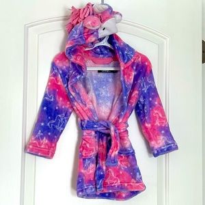 2T unicorn pink/purple housecoat